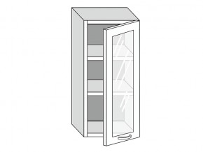 19.40.3 Шкаф настенный (h=913) на 400мм с 1-ой стекл. дверцей в Катав-Ивановске - katav-ivanovsk.magazinmebel.ru | фото