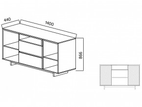 Комодино Moderno-1400 Ф4 в Катав-Ивановске - katav-ivanovsk.magazinmebel.ru | фото - изображение 4