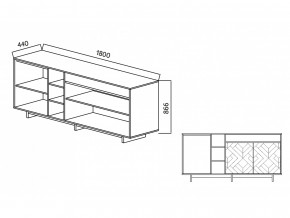 Комодино Moderno-1800 Ф2 в Катав-Ивановске - katav-ivanovsk.magazinmebel.ru | фото - изображение 5