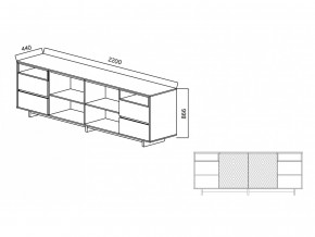 Комодино Moderno-2200 Ф4 в Катав-Ивановске - katav-ivanovsk.magazinmebel.ru | фото - изображение 4