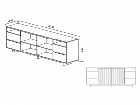 Комодино Moderno-2200 Ф5 в Катав-Ивановске - katav-ivanovsk.magazinmebel.ru | фото - изображение 4