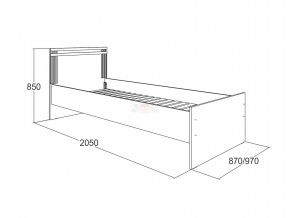 Кровать одинарная Ольга 18 900 в Катав-Ивановске - katav-ivanovsk.magazinmebel.ru | фото - изображение 2