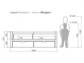 Кровать-тахта Svogen с ящиками и бортиком бежевый в Катав-Ивановске - katav-ivanovsk.magazinmebel.ru | фото - изображение 3